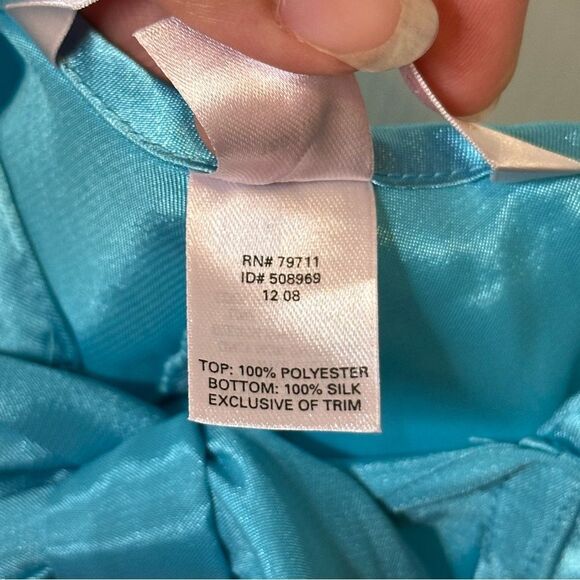 Y2K Victoria’s Secret Blue Tie Front Teddy Lingerie Cami Slip Top Sz M Feminine - Picture 6 of 6